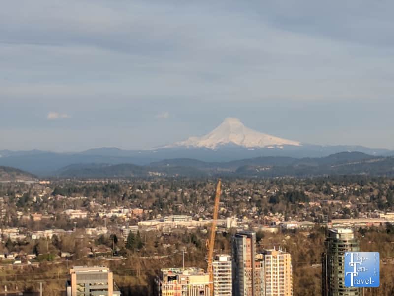 Great view of Mt Hood from the Portland Aerial tram ride