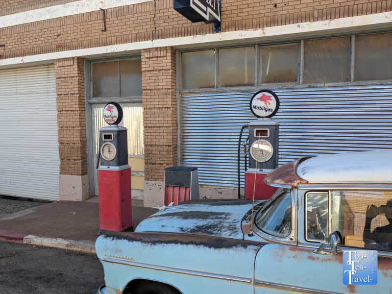 Abandoned gas station in the ghost town Lowell, Arizona