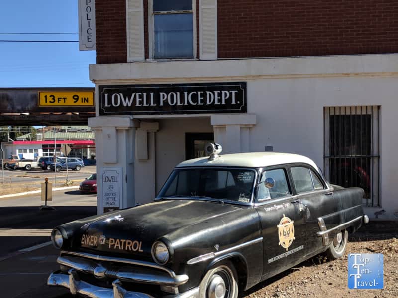 Old police station in ghost town Lowell, Arizona