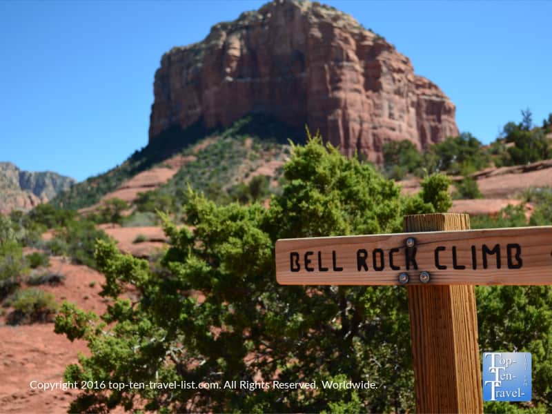 Bell Rock climb in Sedona, Arizona 