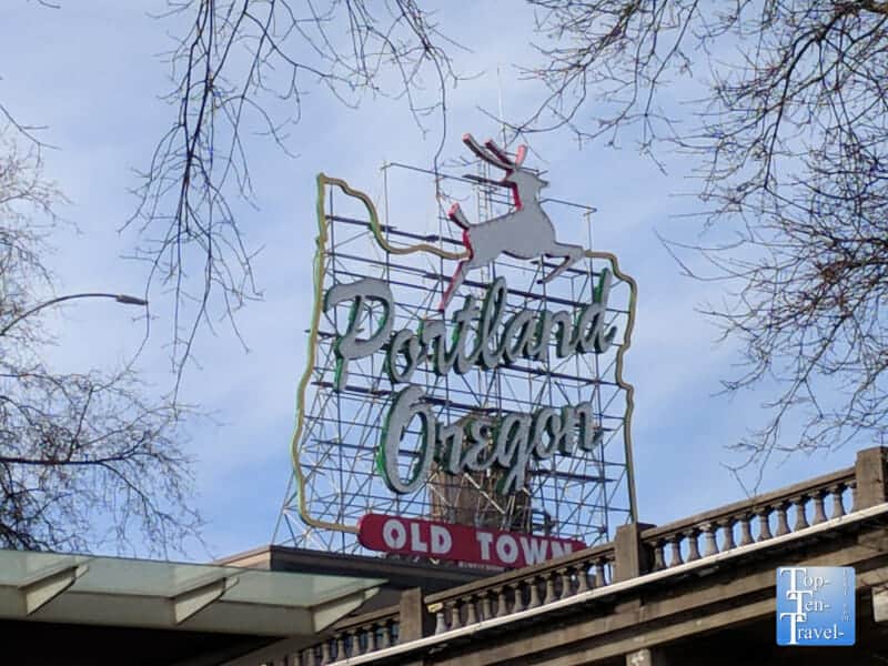Historic Portland sign in Old Town