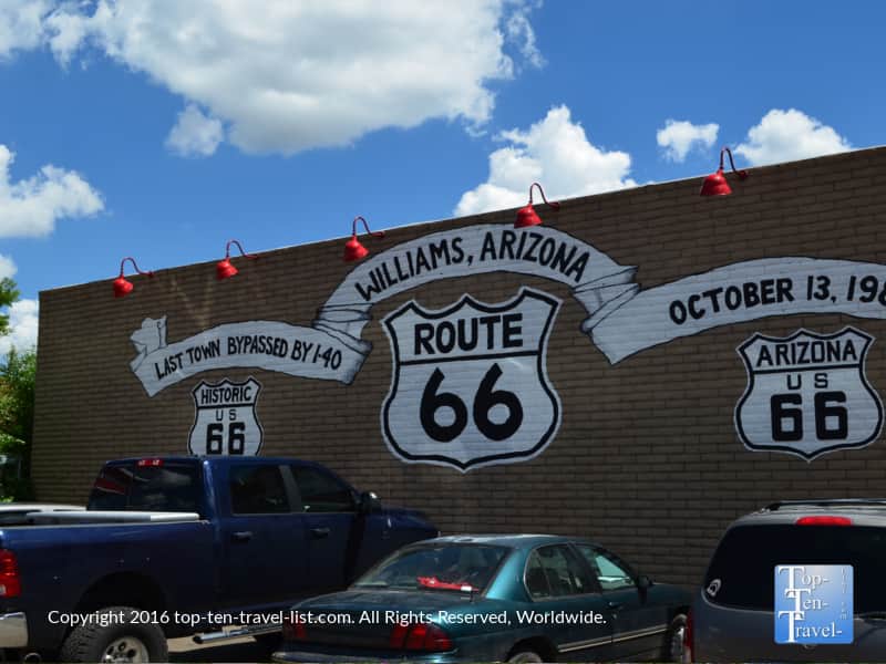 Rt 66 sign in Williams, Arizona