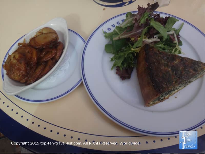 Delicious quiche at Bouchon in Las Vegas