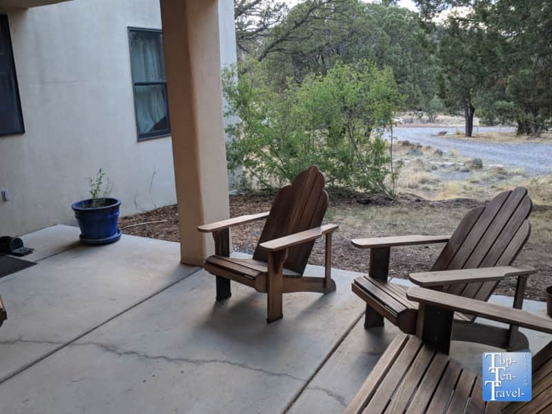 Adirondeck chairs at the Bear Mountain Lodge in Silver City, New Mexico