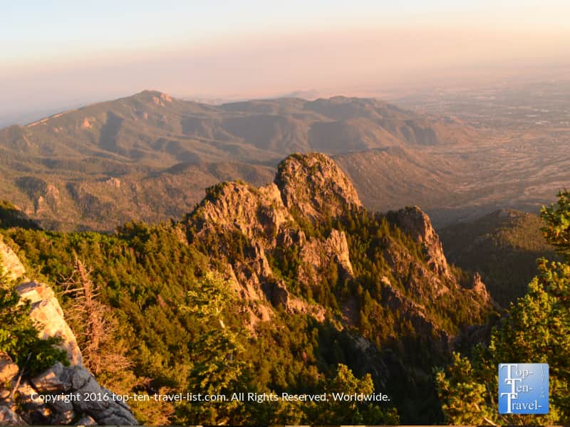 A gorgeous sunset over the Sandia mountains in Albuquerque, New Mexico 