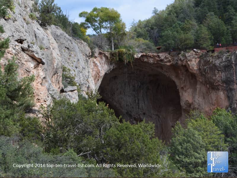 Largest natural travertine bridge in Payson, Arizona 