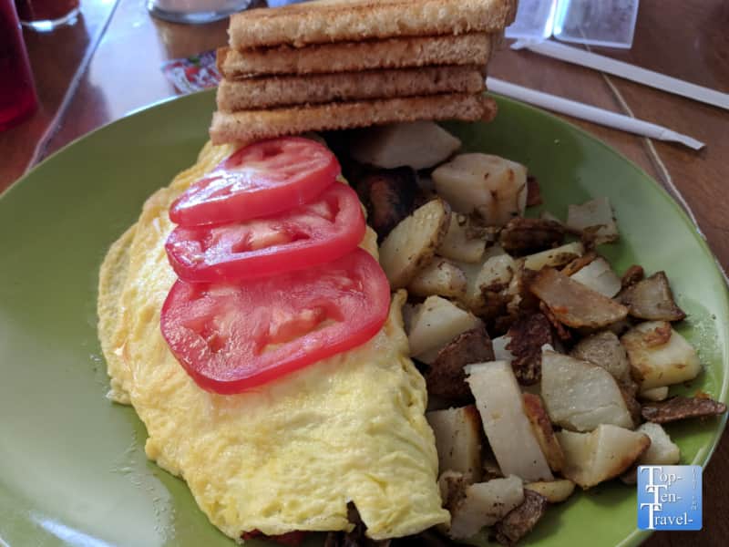 Omelet at the OK Cafe in Tombstone, Arizona