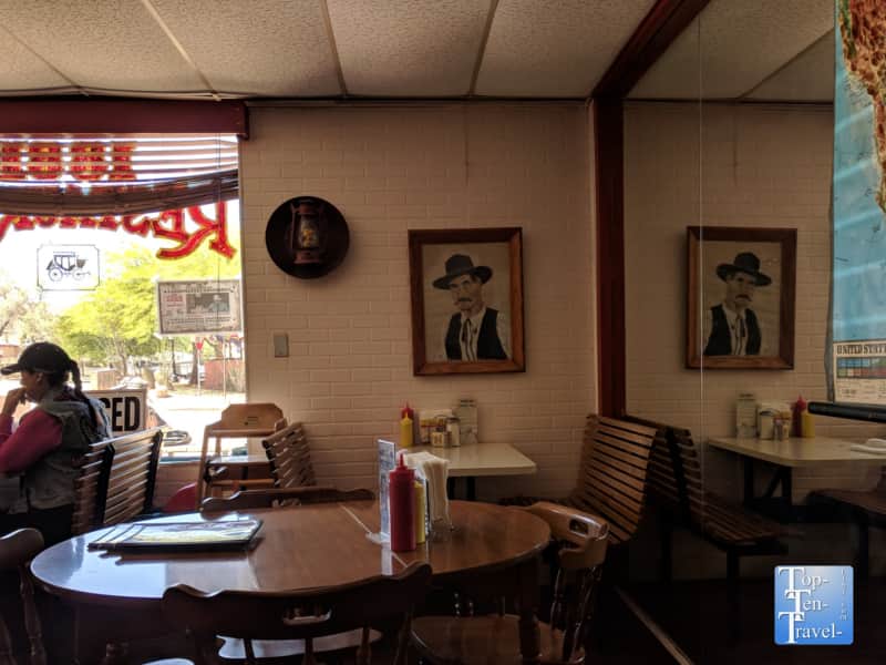 Rustic decor at the OK Cafe in Tombstone, Arizona