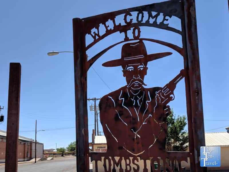 Welcome to Tombstone sign on Allen Street