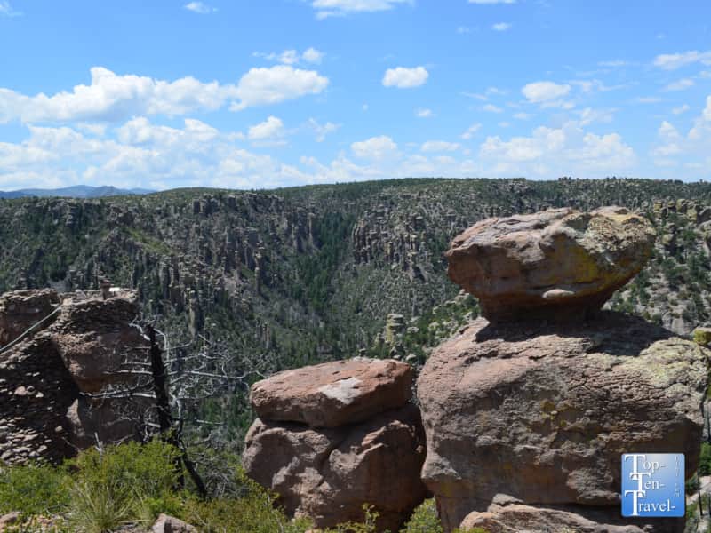 Balancing rocks at Chiricahua National Monument in Southern Arizona