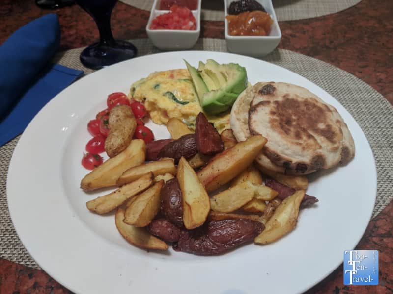 A delicious omelet at the Arizona Inn in Tucson, Arizona 
