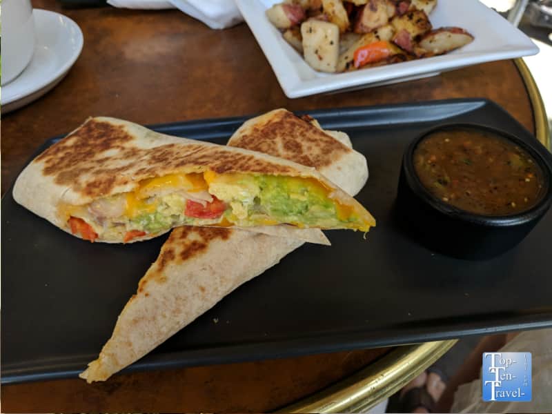 Breakfast sandwich at Le Buzz in Tucson, Arizona 