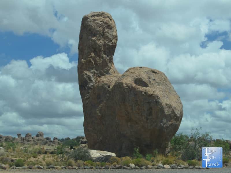 Odd rock formation at City of Rocks in New Mexico