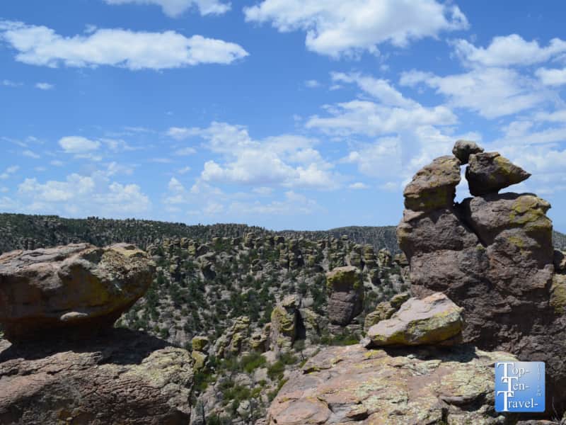 Views of the hoodoos and balancing rocks at Chiricahua National Monument