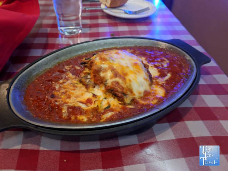 Lasagna at Caruso's in Tucson, Arizona 