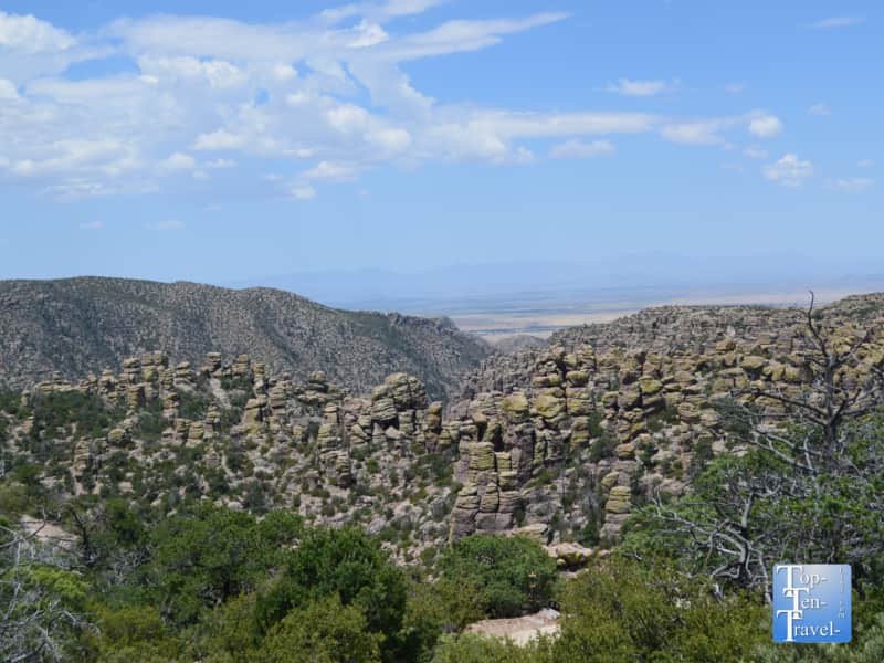 Hoodoos along the Masai Point nature trail at Chiricahua National Monument in Arizona