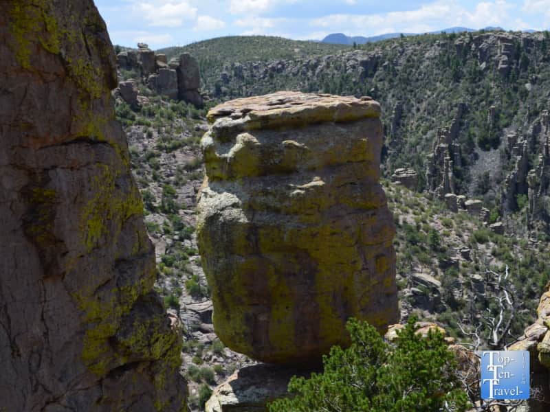 Balancing rock at Chiricahua National Monument in Southern Arizona