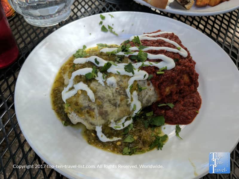 Smothered burrito at La Cocina in Tucson, Arizona 