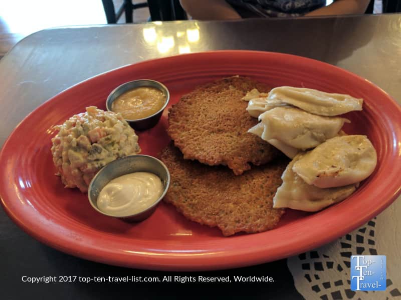 Vegetarian combo plate at The Polish Cottage in Tucson, Arizona