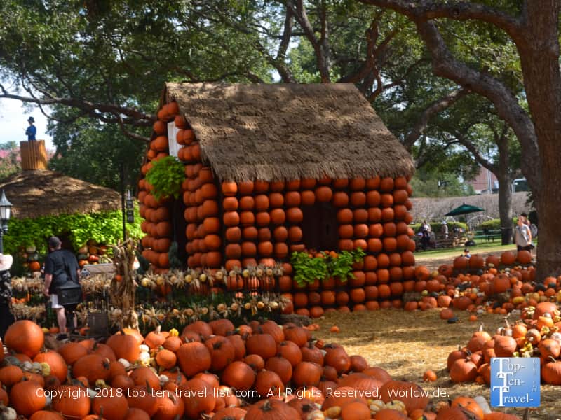 Neverland theme at the Dallas Arboretum Pumpkin Village