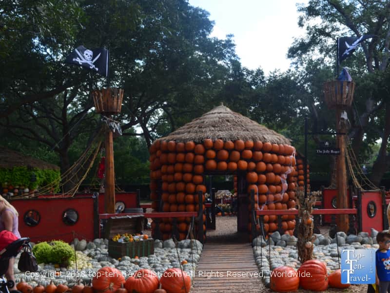 Neverland theme at the Pumpkin Village at the Dallas Arboretum