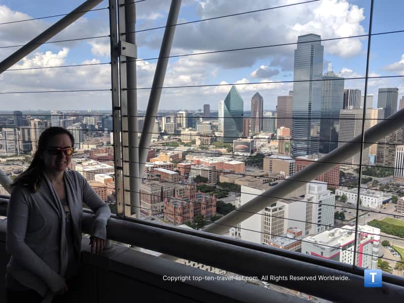 Skyline views from Reunion Tower in Dallas