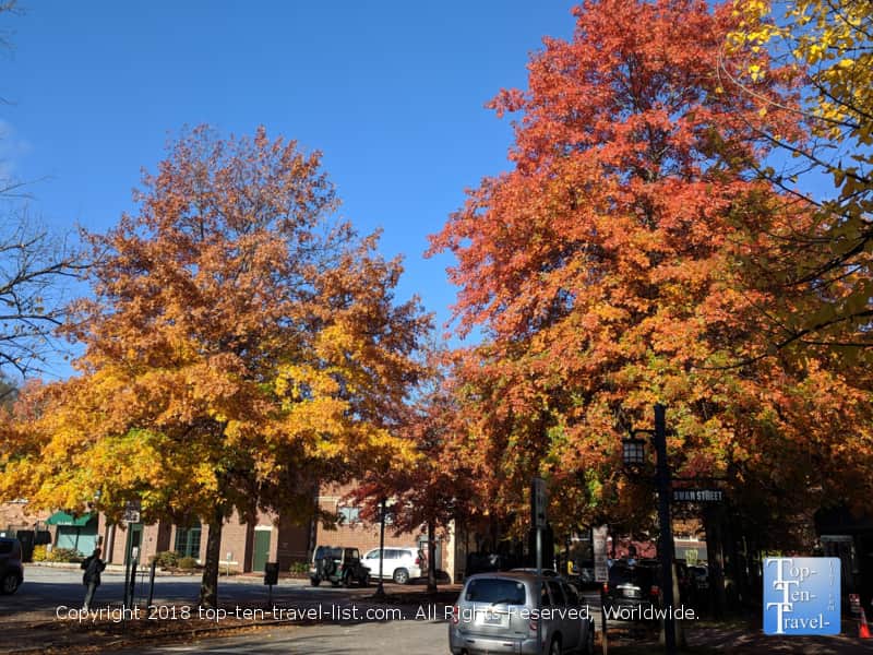 Downtown Asheville in the fall