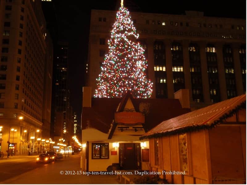 Chicago Christmas tree and annual German market