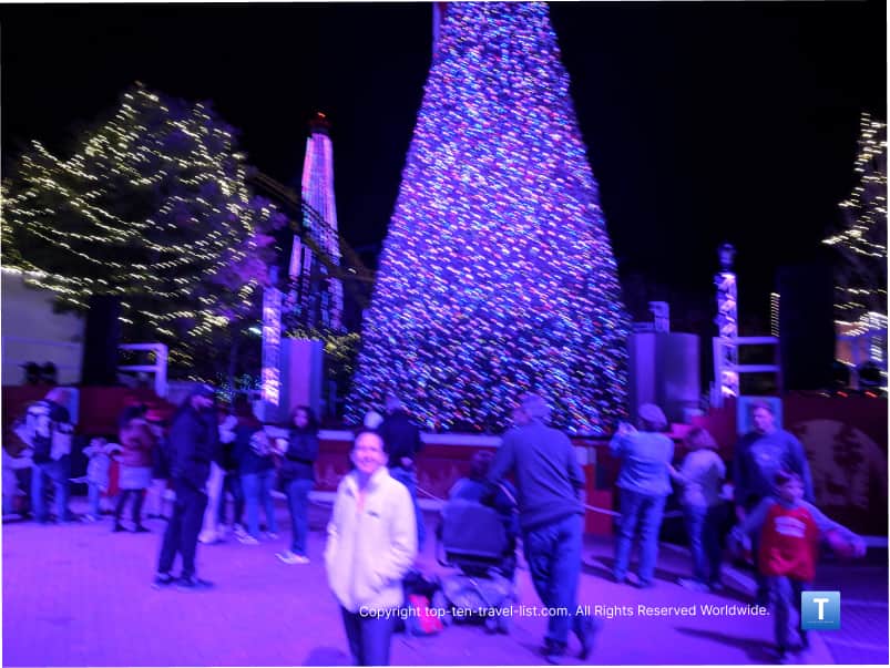 Christmas tree at Carowinds