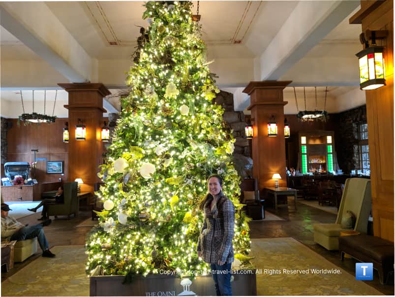 Christmas tree at the Omni Asheville