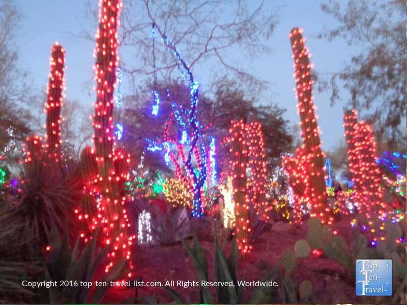 Holiday lights at the Ethel M. Chocolate Factory in Henderson, Nevada 
