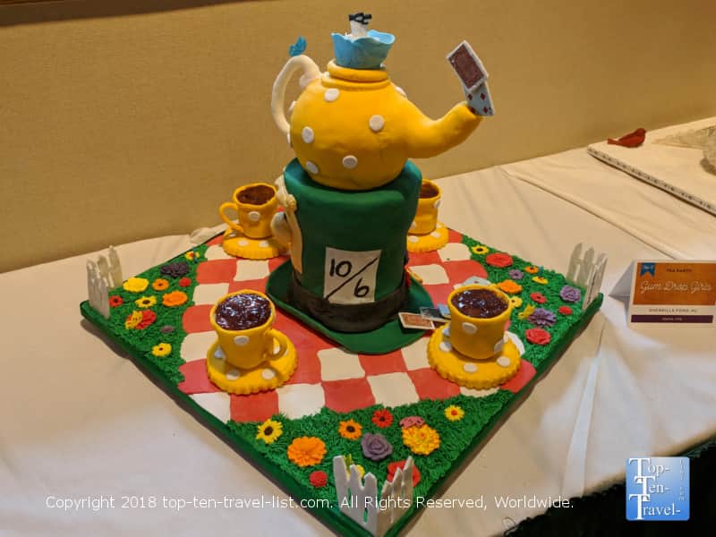 Alice in Wonderland gingerbread creation at the Omni Park Grove in Asheville, North Carolina 