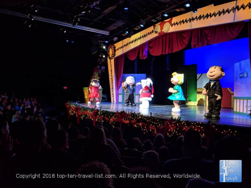 Charlie Brown Spectacular Show at Carowind's Winterfest in North Carolina
