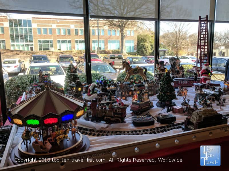 Christmas display at Stax Omega diner in Greenville, South Carolina 