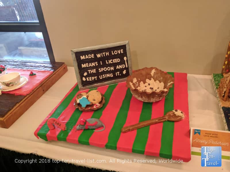Cookie dough batter gingerbread creation at the Omni Park Grove in Asheville, North Carolina