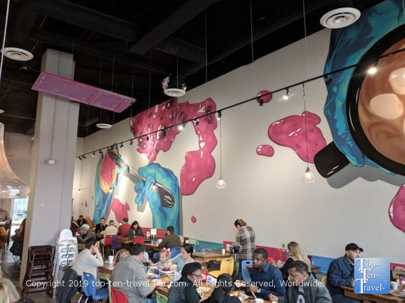 Fun art at Biscuit Head in Greenville