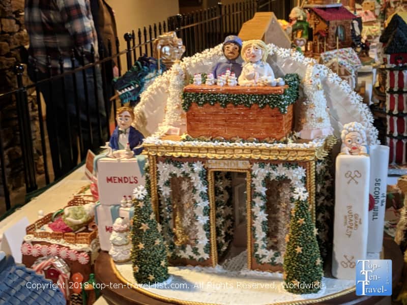 Grand Budapest hotel gingerbread creation at the Omni Park Grove in Asheville, North Carolina