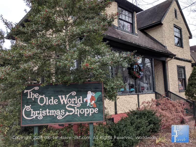 Olde World Christmas Shoppe in Biltmore Village in Asheville