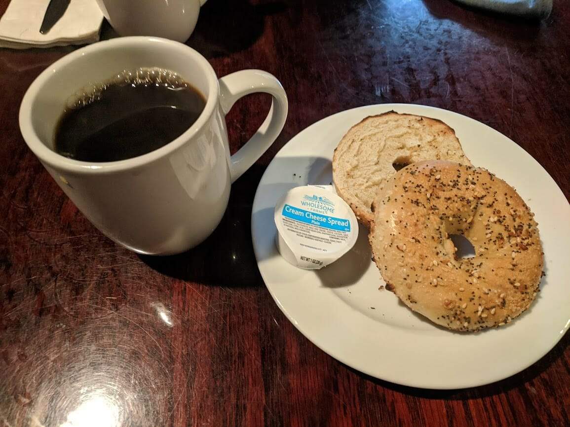 Bagel at Coffee Underground in Greenville, SC