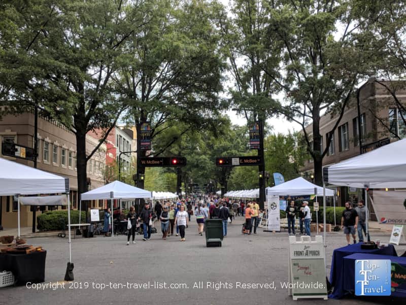 Saturday market in downtown Greenville, South Carolina