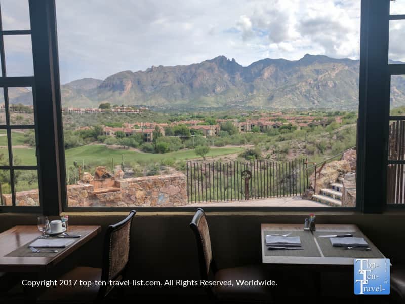 Picturesque dining room at The Grill at Hacienda del Sol in Tucson