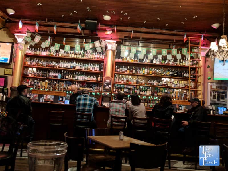 Money on the ceiling at Kells Irish Pub in Portland, Oregon