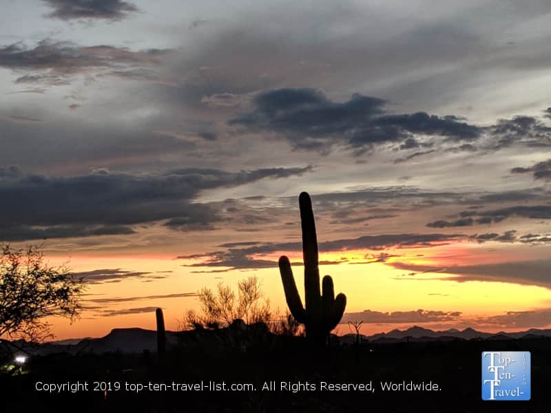 A gorgeous desert sunset along the Linda Vista trail in Tucson, Arizona