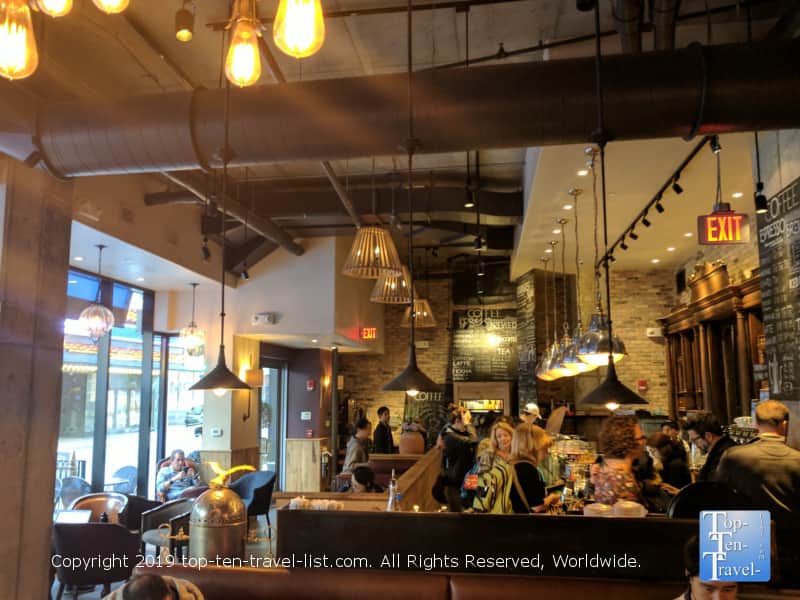 Beautiful ambiance at Caffe Nero in Boston 