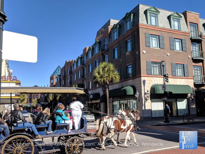 Carriage ride in downtown Charleston, South Carolina