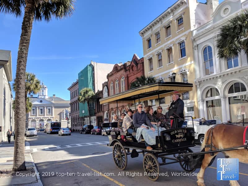 Carriage ride through downtown Charleston, South Carolina