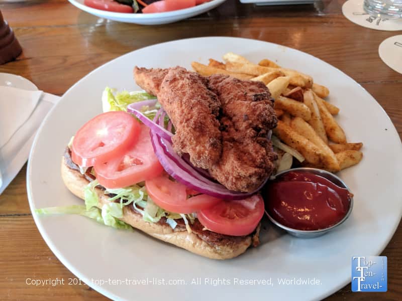 Fish sandwich at The Boathouse in Isle of Palms