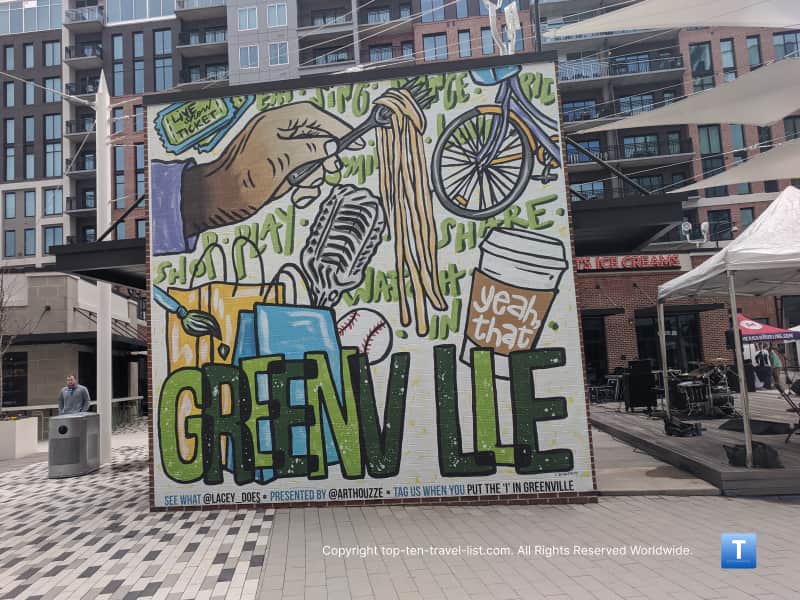 Mural in downtown Greenville, SC