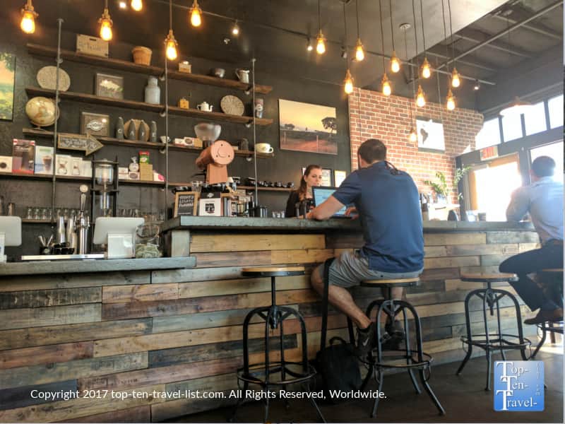Interior of Peixoto Coffee in Chandler. Arizona 