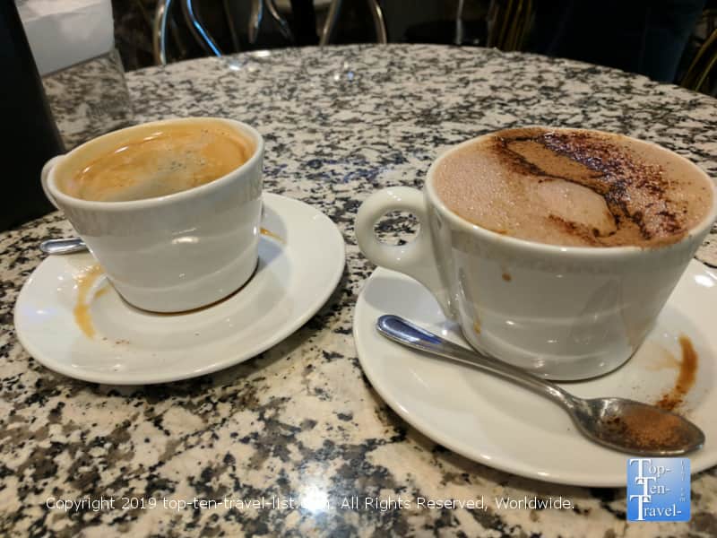 The best espresso at Caffe Vittoria in downtown Boston